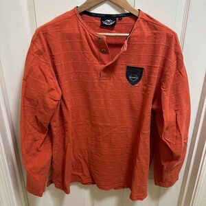 Harley-Davidson 3/4 length - Long Sleeved Cotton Shirt L
